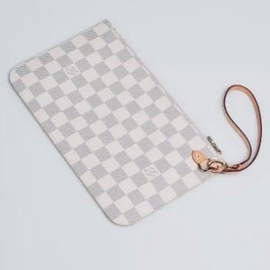 Trendy Damier Azur Neverfull Checkered Clutch (larger than a wristlet)